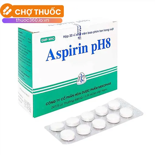Aspirin pH8 Mekophar (Hộp 200 viên)