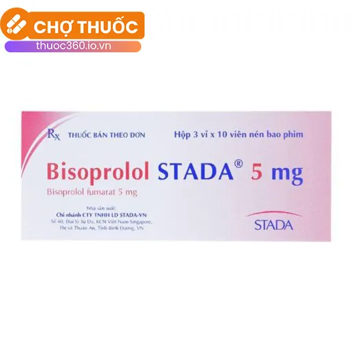 Bisoprolol Stada 5mg (Hộp 30 viên)