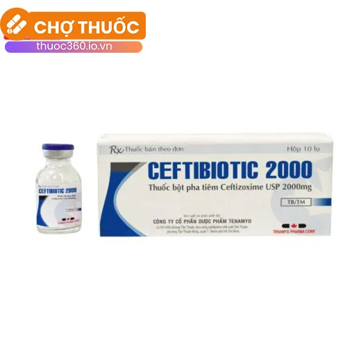Ceftibiotic 2000 (Hộp 10 Lọ)