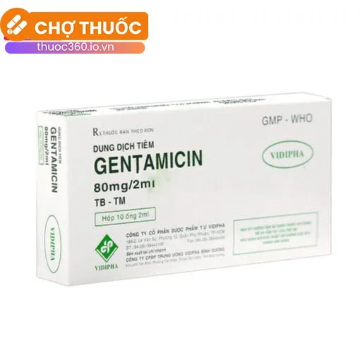 Gentamicin 80mg/2ml Vidipha