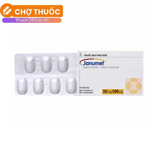 Janumet 50/500 (4 vỉ x 7 viên)