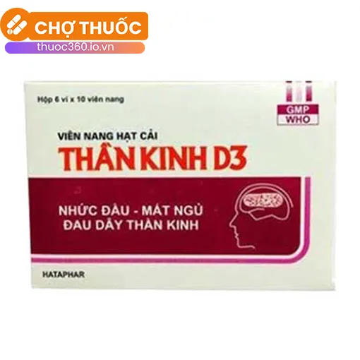 Viên nang hạt cải Thần kinh D3 Hataphar